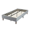 Load image into Gallery viewer, Bedframe with Wooden Slats (Light Grey) - Single