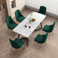 Load image into Gallery viewer, Marbleous Green Velvet Dining Set