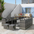 Load image into Gallery viewer, Bali 13PC Outdoor Dining Set-Grey