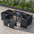 Load image into Gallery viewer, Horrocks 8 Seater Outdoor Dining Set-Black