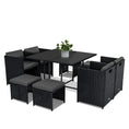 Load image into Gallery viewer, Horrocks 8 Seater Outdoor Dining Set-Black