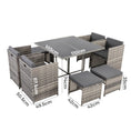 Load image into Gallery viewer, Horrocks 8 Seater Outdoor Dining Set-Grey