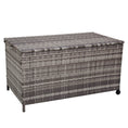 Load image into Gallery viewer, Outdoor PE Wicker Storage Box Garden 320L-Grey