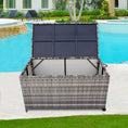 Load image into Gallery viewer, Outdoor PE Wicker Storage Box Garden 320L-Grey
