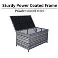 Load image into Gallery viewer, Outdoor PE Wicker Storage Box Garden 320L-Grey