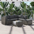 Load image into Gallery viewer, Ottoman-Style Outdoor Lounge Set in Grey