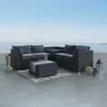 Load image into Gallery viewer, 6PCS Outdoor Modular Lounge Sofa Coogee-Black