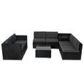 Load image into Gallery viewer, 8PCS Outdoor Furniture Modular Lounge Sofa Lizard-Black