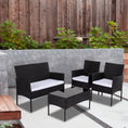 Load image into Gallery viewer, Ville 4-Seater PE Wicker Outdoor Lounge Sofa Set