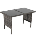 Load image into Gallery viewer, Ella 8-Seater Modular Outdoor Garden Lounge and Dining Set with Table and Stools in Dark Grey Weave