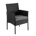 Load image into Gallery viewer, Outdoor Minimalist Black Wicker 6-Seater Dining Set