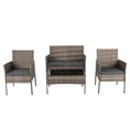 Load image into Gallery viewer, 4 Seater Wicker Outdoor Lounge Set - Mixed Grey