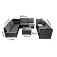 Load image into Gallery viewer, Modular Outdoor Lounge Set-9pcs Sofa, Armchairs and Coffee Table