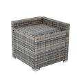 Load image into Gallery viewer, 7PC Outdoor Wicker Lounge with Storage Corner (Grey)