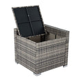 Load image into Gallery viewer, 7PC Outdoor Wicker Lounge with Storage Corner (Grey)