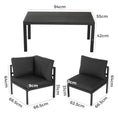 Load image into Gallery viewer, Outdoor Charcoal Grey Minimalist 5 Piece Lounge Set