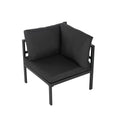 Load image into Gallery viewer, Outdoor Minimalist Charcoal Grey 7-Piece Lounge Set