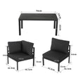 Load image into Gallery viewer, Outdoor Minimalist Charcoal Grey 7-Piece Lounge Set