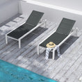 Load image into Gallery viewer, Adjustable Outdoor Sun Lounger in Aluminium White