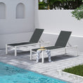Load image into Gallery viewer, Adjustable Outdoor Sun Lounger in Aluminium White