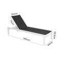 Load image into Gallery viewer, Adjustable Outdoor Sun Lounger in Aluminium White