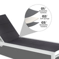 Load image into Gallery viewer, Adjustable Outdoor Sun Lounger in Aluminium White