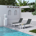 Load image into Gallery viewer, Adjustable Outdoor Sun Lounger in Aluminium White