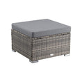 Load image into Gallery viewer, Outdoor wicker ottoman in Grey