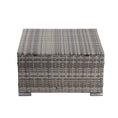 Load image into Gallery viewer, Outdoor wicker ottoman in Grey