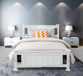 Load image into Gallery viewer, King Single Solid Pine Timber Bed Frame-White