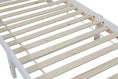 Load image into Gallery viewer, Single Size Solid Pine Timber Bed Frame with Bookshelf Headboard- White