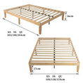 Load image into Gallery viewer, Warm Wooden Natural Bed Base Frame - King Single