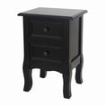 Load image into Gallery viewer, French Bedside Table Nightstand Black Set of 2