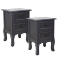 Load image into Gallery viewer, French Bedside Table Nightstand Grey Set of 2