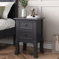 Load image into Gallery viewer, French Bedside Table Nightstand Grey Set of 2
