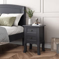 Load image into Gallery viewer, French Bedside Table Nightstand Grey Set of 2