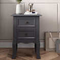 Load image into Gallery viewer, French Bedside Table Nightstand Grey Set of 2