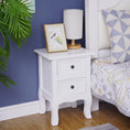 Load image into Gallery viewer, French Bedside Table Nightstand White Set of 2