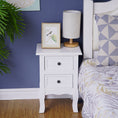 Load image into Gallery viewer, French Bedside Table Nightstand White Set of 2