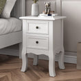 Load image into Gallery viewer, French Bedside Table Nightstand White Set of 2