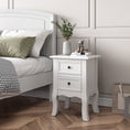 Load image into Gallery viewer, French Bedside Table Nightstand White Set of 2