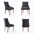Load image into Gallery viewer, La Bella 2 Set Black (Charcoal) French Provincial Dining Chair Amour Oak Leg