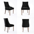 Load image into Gallery viewer, La Bella 2 Set Dark Black French Provincial Dining Chair Amour Oak Leg