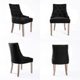 Load image into Gallery viewer, Holly 2 Set Dark Black French Provincial Dining Chair Amour Oak Leg