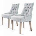 Load image into Gallery viewer, Holly 2 Set Grey French Provincial Dining Chair Amour Oak Leg