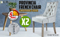 Load image into Gallery viewer, La Bella 2 Set Grey French Provincial Dining Chair Amour Oak Leg