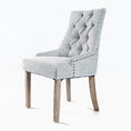 Load image into Gallery viewer, La Bella Grey French Provincial Dining Chair Amour Oak Leg