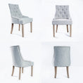 Load image into Gallery viewer, La Bella Grey French Provincial Dining Chair Amour Oak Leg