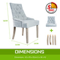 Load image into Gallery viewer, La Bella Grey French Provincial Dining Chair Amour Oak Leg