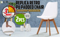 Load image into Gallery viewer, La Bella 2 Set White Retro Dining Cafe Chair Padded Seat
